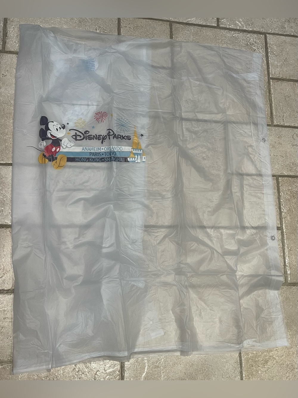Disney Clear Mickey Rain Poncho - White/Clear One Size Fits all